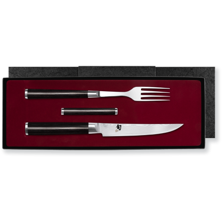 KAÏ - SHUN CLASSIC- Set de fourchettes/couteaux à steak avec portes couvert - DMS-0907
